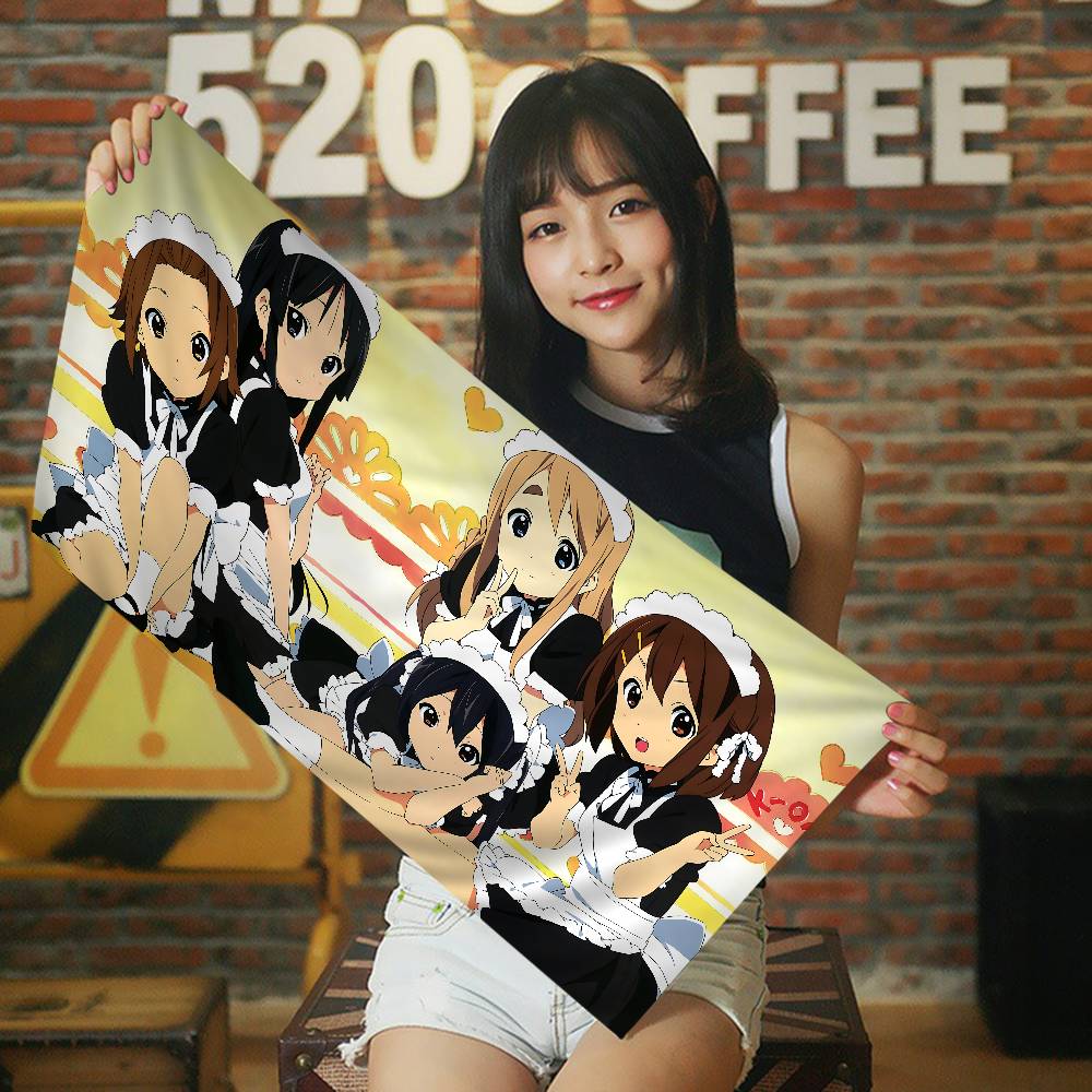 Аниме K-On Микрофибра Печатное Пляжное Полотенце Горный Туризм Йога Пляж Плавание Бег Впитывающее Мягкое Полотенце