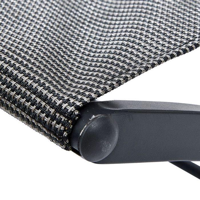 Lot de 2 chaises Modulo structure aluminium coloris gris Wilsa Garden