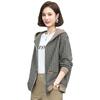 Autumn Women Windbreaker Short Coat Korean Loose Large Size Momma Grid Tops Femme Jacket Coat Thin Fleece