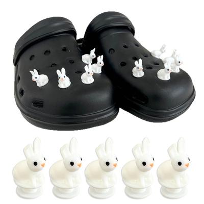 2/3/4/5/6/8/10 шт. Шармы для обуви клоги Белый кролик Легкие DIY Клоги Тапочки Сандалии Пластик