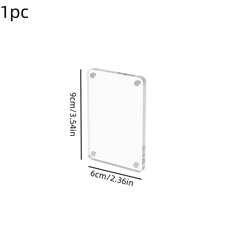 1/6pcs Acrylic Fridge Magnetic Picture Frame Magnetic Transparent Phots for Fridge Locker and Wall Decoration