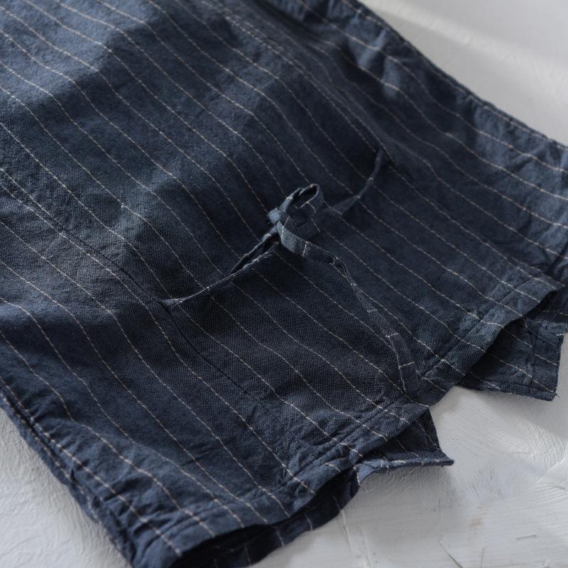 Мужской жилет в английском стиле, летняя модная жилетка, мужская дышащая повседневная куртка с V-образным вырезом, тонкая полосатая безрукавка из хлопка и льна на пуговицах