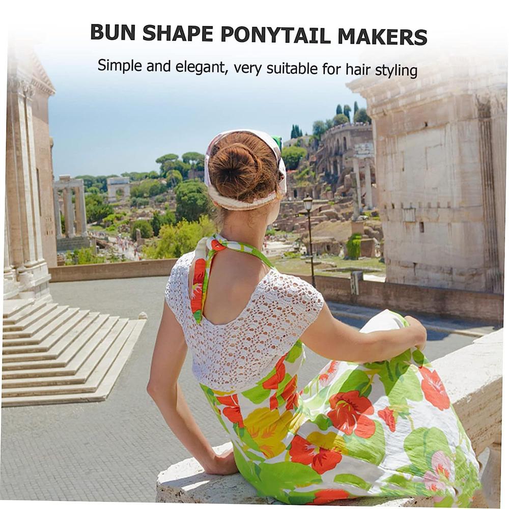 1pcs Hair Rubber Hair Tray Tool Lady Donut Hair Ring Bun Accessories Quick Messy Updo Hair Clip Hair Accessories Hair Fashion Bl