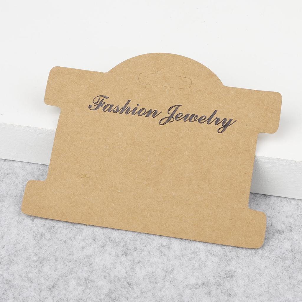 100 шт./пакет, крафт-бумага, лента для волос, упаковка для карточек, ПВХ-бирки, демонстрационные карты для ювелирных изделий, серьги, браслет, ожерелье, подвесные открытки
