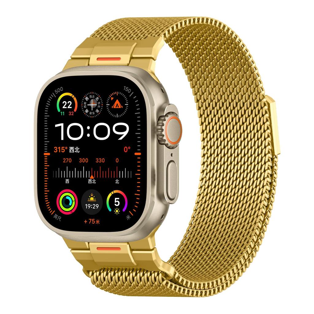 Для Apple Watch Ultra2 3 Ремешок 49 мм 46 мм 44 мм 41 мм 45 мм 42 мм 40 мм Миланская петля Браслет iWatch Серия 11 10 9 8 7 se Металлический ремешок