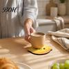 Rustic Wood Drink Coasters 4PCS Cute Lemon Shape Wooden Coasters, Non-slip Heat Insulation Pads, Solid Coaster Set Decorative Tableware for