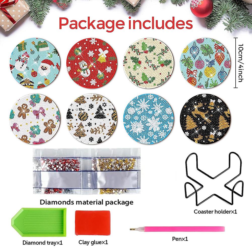 8 шт. Наборы подставок для алмазной живописи Санта Акриловая алмазная живопись Искусство Набор подставок Лось с держателем Алмазная живопись DIY Подставка