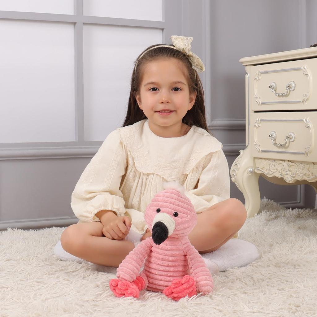 Apricot Lamb Pink Flamingo Plush Toy for Soft and Fluffy Pink Flamingo for Girls and 23cm Kids, Cute, Boys,