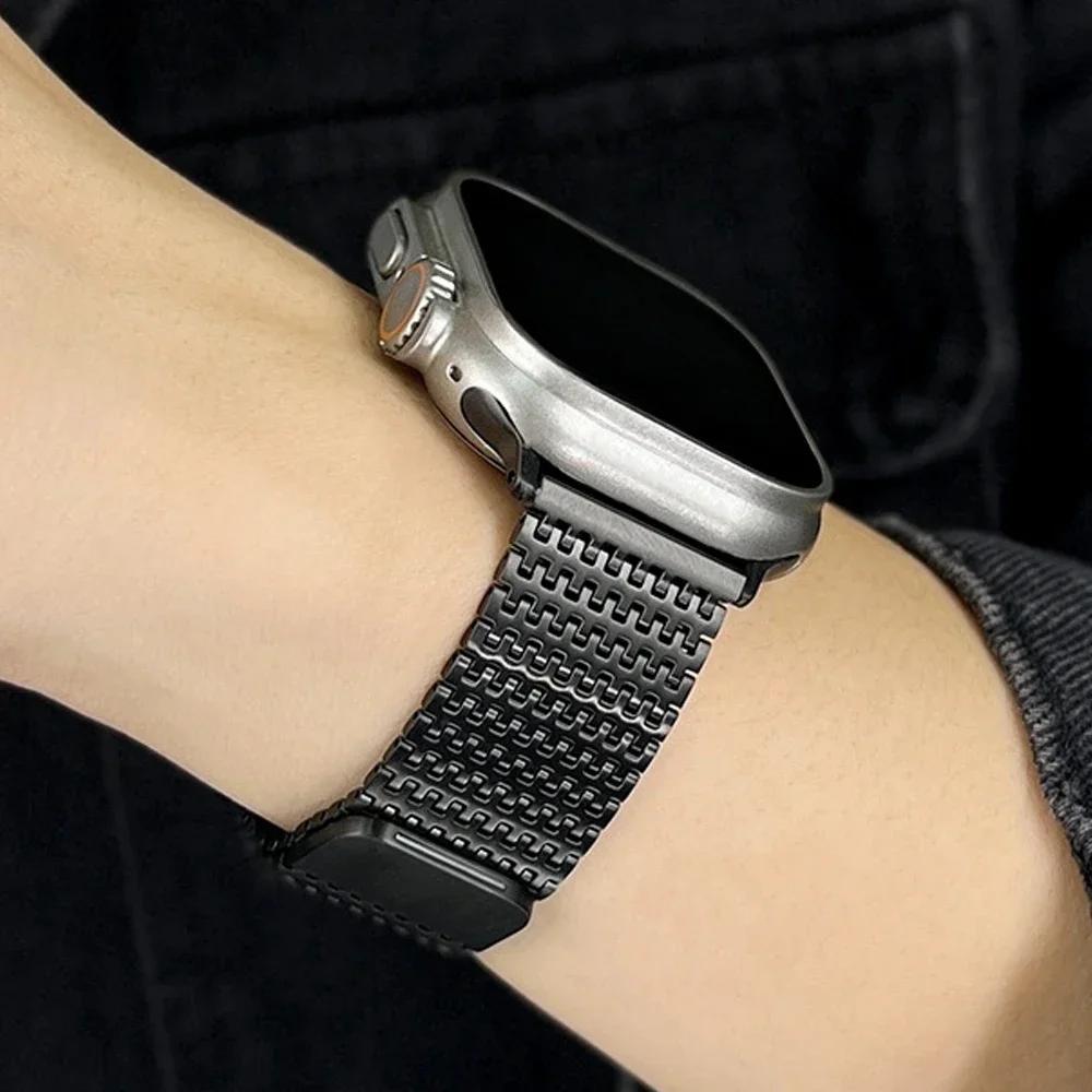 Магнитный ремешок для Apple Watch Ultra 3 2 49 мм 42 46 мм 44 41 45 мм Металлический ремешок-петля Браслет для iWatch Series 11 10 9 8 7 se ultra