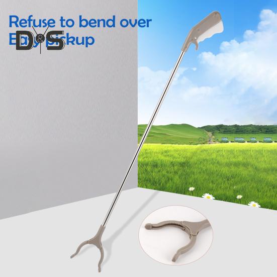 Trash Folder with Push Handle Design Foldable Portable Garbage Clip with Rubber Anti-Slip Chuck Storage Trash Clip