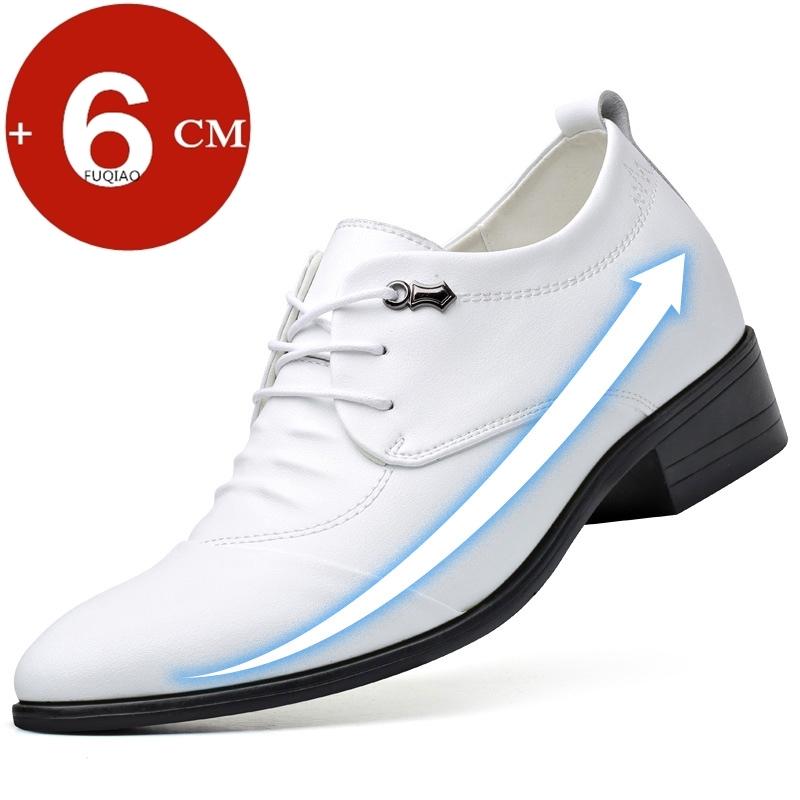 Height Increasing Men Dress Elevator Shoes Increased Mens Business Formal Shoes Youth Men's Suit Wedding Oxfords
