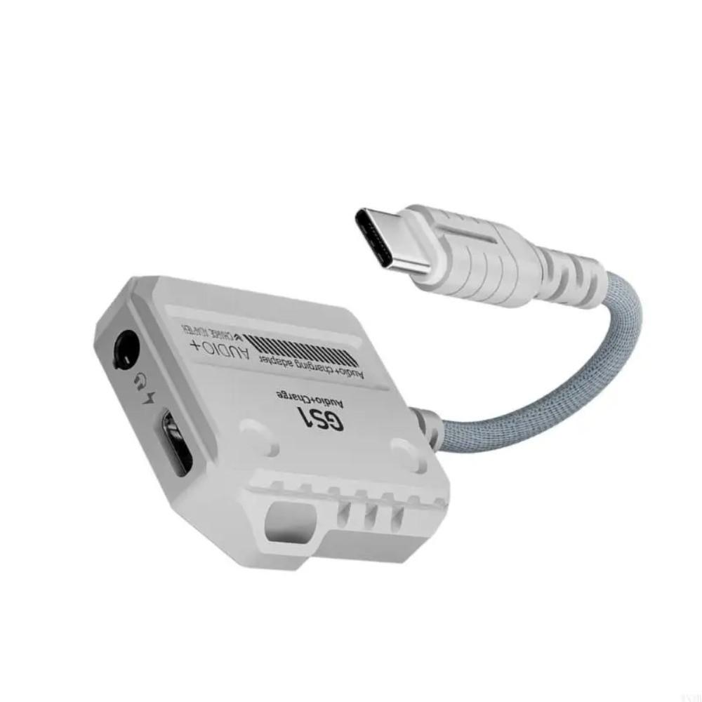Type-C Interface 2 in 1 USB C Adapter 60W Audio Adapter 2 in 1 Headphone Converter Audio Equipment