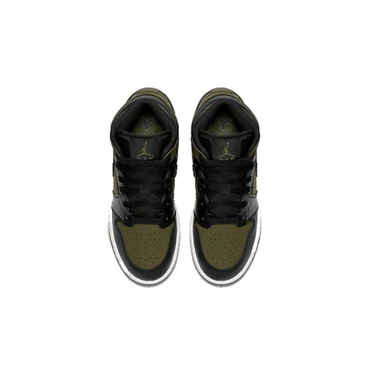 Jordan 1 Ретро Мид GS Оливковый Холст 554725-301