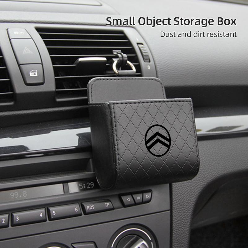 Car Air Vent Storage Box Rhombus Pattern For Citroen C4 C3 C5 C1 C2 Celysee Berlingo Picasso Cactus Aircross Saxo Grand