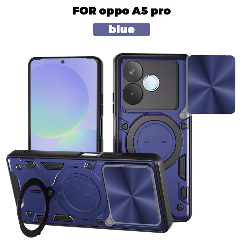 Чехол для OPPO A5 Pro 5G с защитой объектива-слайдера, кольцом-магнитом-держателем, задняя крышка для Oppo oppo A5Pro 5G, бронированный силиконовый ПК-фунда