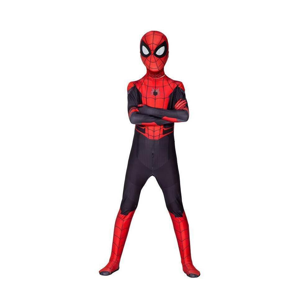 (Spider-Man - Enfants, 11-12 ans) Far From Home Spider-Man Zentai Cosplay - Costume Spider-Man pour garçon en combinaison