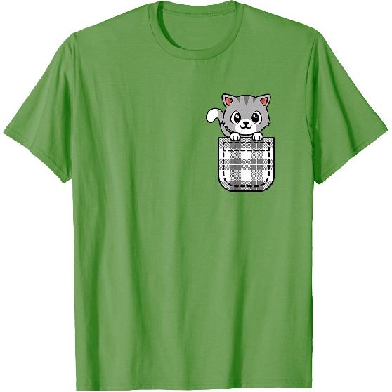 Funny Cat Pocket Kitten Lover Men Women Kids T-Shirt