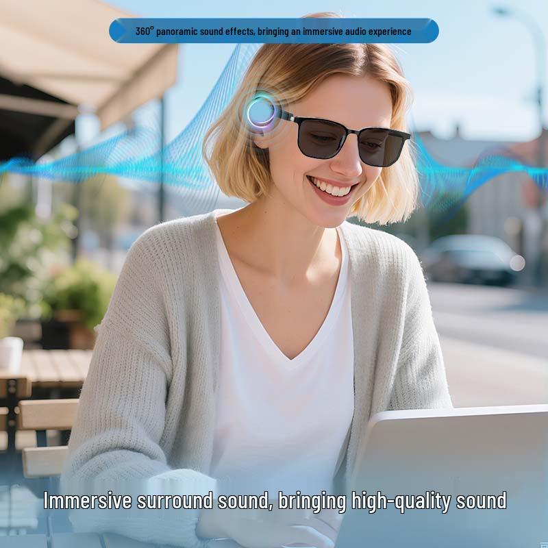 Умные Bluetooth-очки GT03: Поляризационные очки для перевода с защитой от УФ-излучения и синего света для музыки и звонков