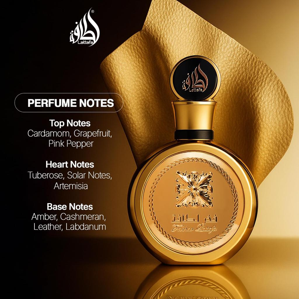 Lattafa Fakhar Gold Extrait - Цветочный, Амбровый, Древесный - Парфюмерная вода Стойкий аромат для унисекс, 3,40 унции / 100 мл