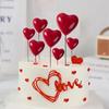 20PCS Heart & Ball Shape Cake Topper Mix Size Gold Silver Birthday Cake Flag DIY Valentine's Day Cupcake Dessert Decorations