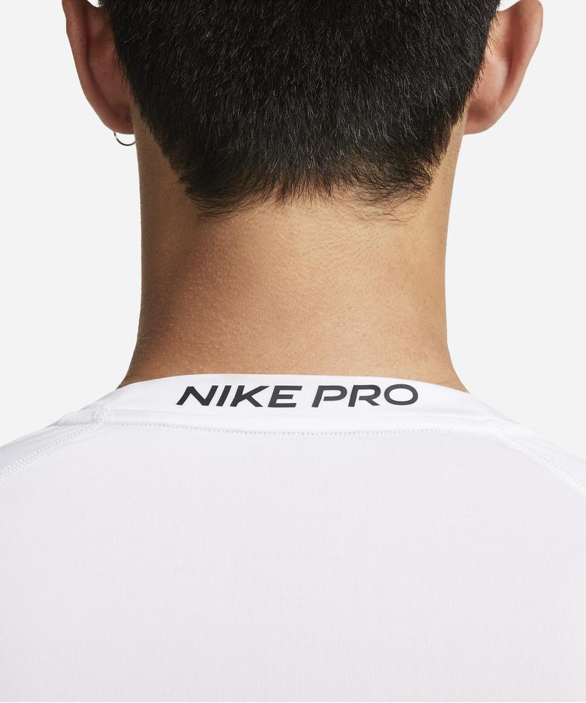 Nike Женский топ для фитнеса Pro Dri-Fit, облегающий, с длинным рукавом, размер M - Белый:Черный / Fb7920-100