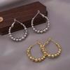 2025 Женские Высококлассные Классические Медные Серьги-Пуссеты в Виде Круга - Модные Модные Серьги-Кольца