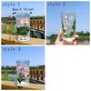 Glacier Texture Hand-Painted Glass Cup Flower Design Beer Cup Fashion Juice Cup  Tea Time