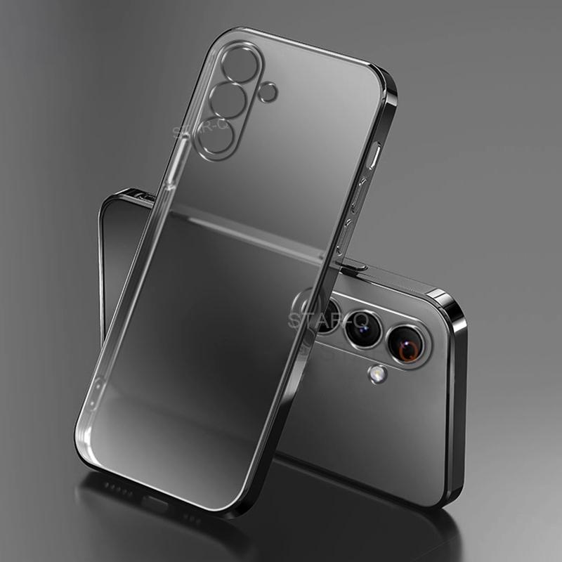 S 24 23 22 21 Прозрачный чехол с покрытием для Samsung Galaxy S24 S23 S22 S21 Ultra Plus Fe G Прозрачная силиконовая задняя крышка