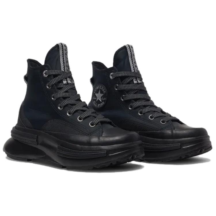 Converse Run Star Legacy CX удобные и универсальные высокие парусиновые кеды для мужчин и женщин в черном цвете
