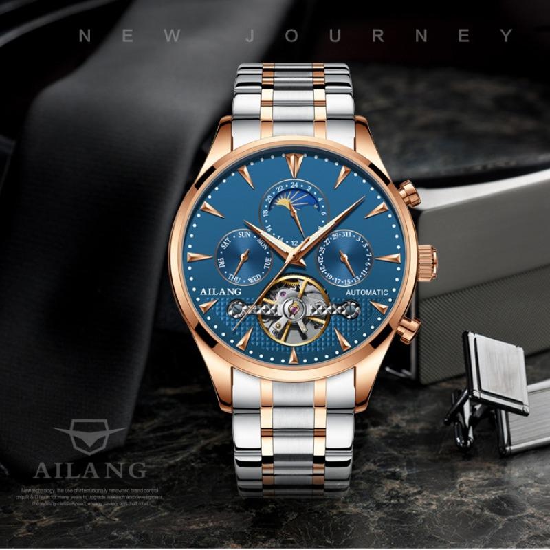 AILANG Новые часы Мужские механические часы Студенческие полностью автоматические механические мужские часы