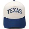TEXAS embroidered color-blocked truck driver baseball cap, vintage European and American men's and women's casual sunshade dad hat