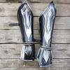 LARP Pair Of Blackened Steel Bracers Larp Armor  Protective Hand Guards for Warriors Knight Armor Steel Bracers For Cosplay