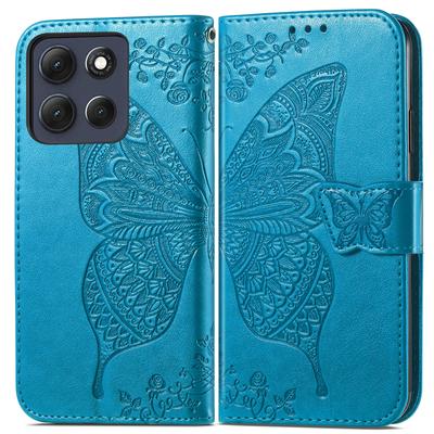 Чехол для Motorola Moto G86 5G с ремешком, узор «бабочка», кошелек из искусственной кожи, чехол для телефона