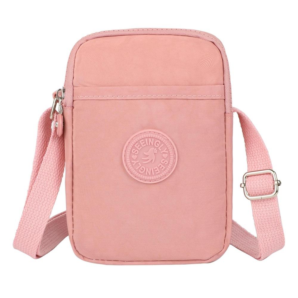 Multi-functional Shoulder Bag Nylon Small Phone Bag Vintage Zipper Crossbody Bag  Storage Bag