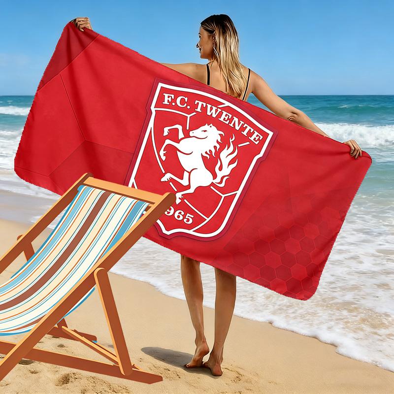 FC Twente Print Beach Towel, Large Soft Quick Dry Towel for Beach Camping Swimming