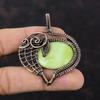 Serpentine Pendant Copper Wire Wrapped Jewelry Gemstone Pendant Serpentine Jewelry Handmade Pendant Copper Wire Wrapped Pendant Wedding Gift