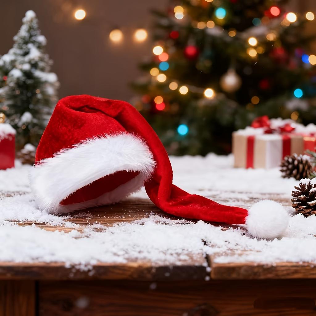 Шапка Санты с длинным хвостом, Доступно несколько цветов, Забавная рождественская шапка для рождественской вечеринки, Праздничное украшение, Подарок для взрослых и детей