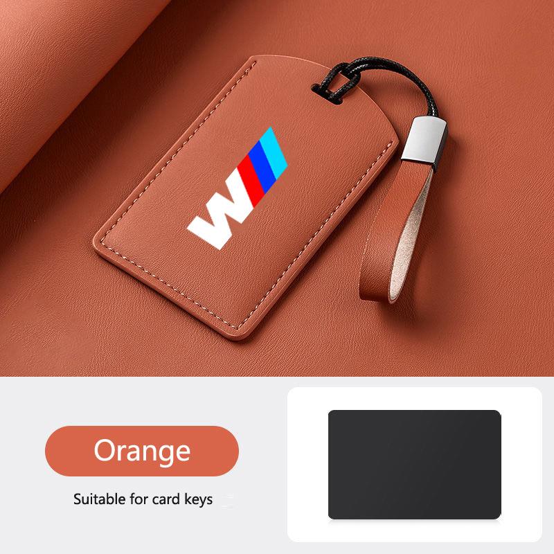 UVGK5 Leather M-Styling Car Smart NFC Card Key Case Cover Shell For BMW M3 M5 M4 Series X1 X3 X5 X6 X7 535le Keychain Auto Accessories
