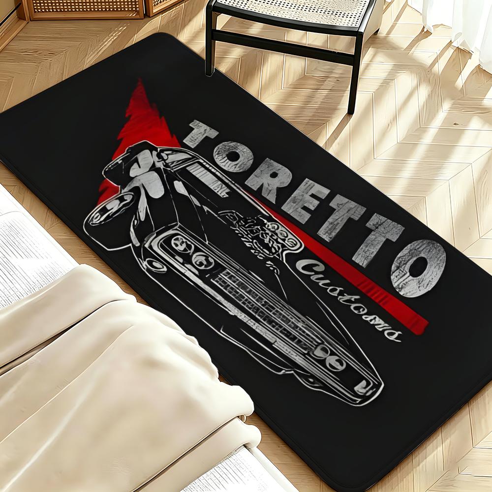 Movie F-Fast & F-Furious Floor Mat Soft Flannel Floor Mat Suitable for Entryways, Living Rooms, Bedrooms, and Bathrooms
