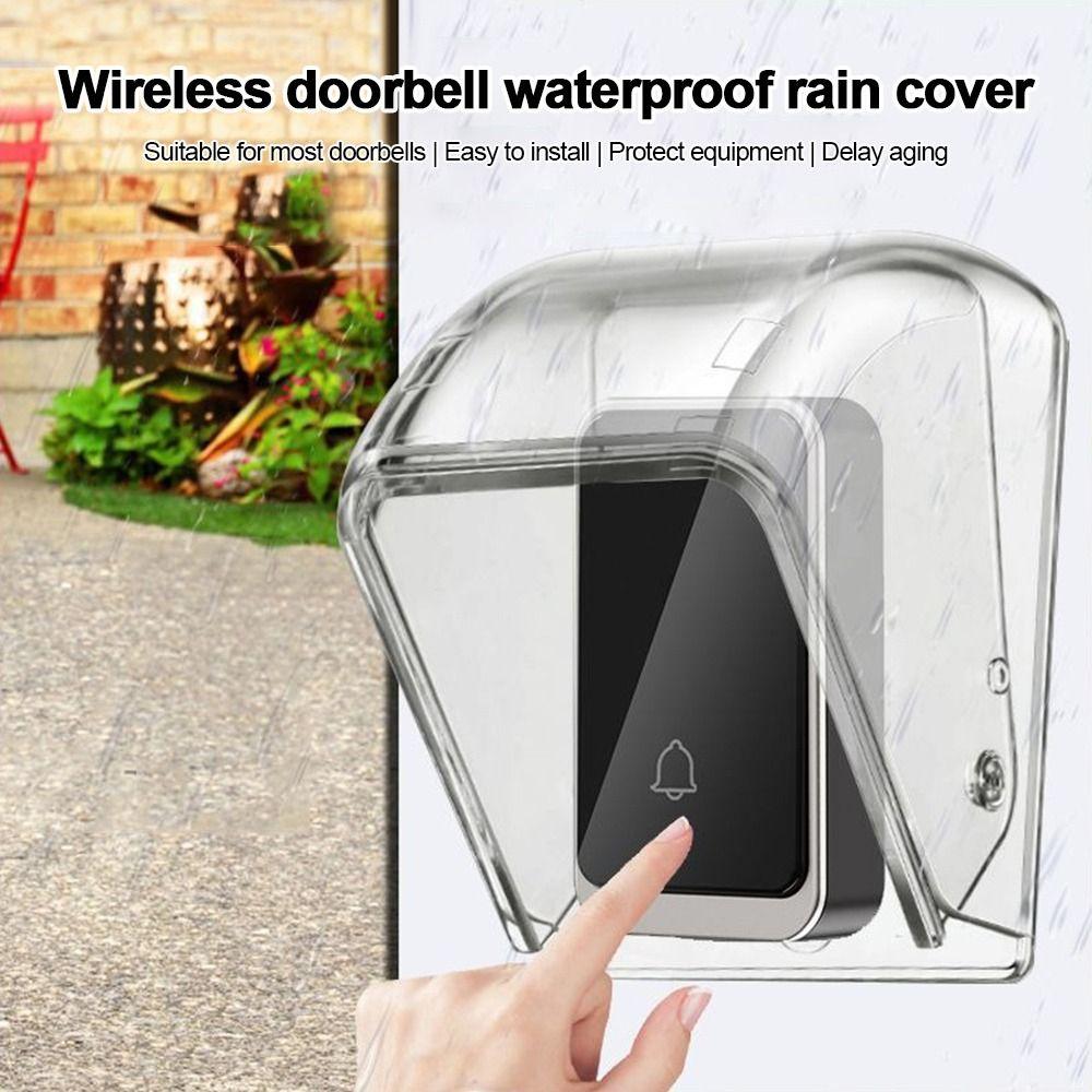 Waterproof Ring Doorbell Cover Transparent Wireless Doorbell Cover Doorbell Rain Cover Outdoor Use