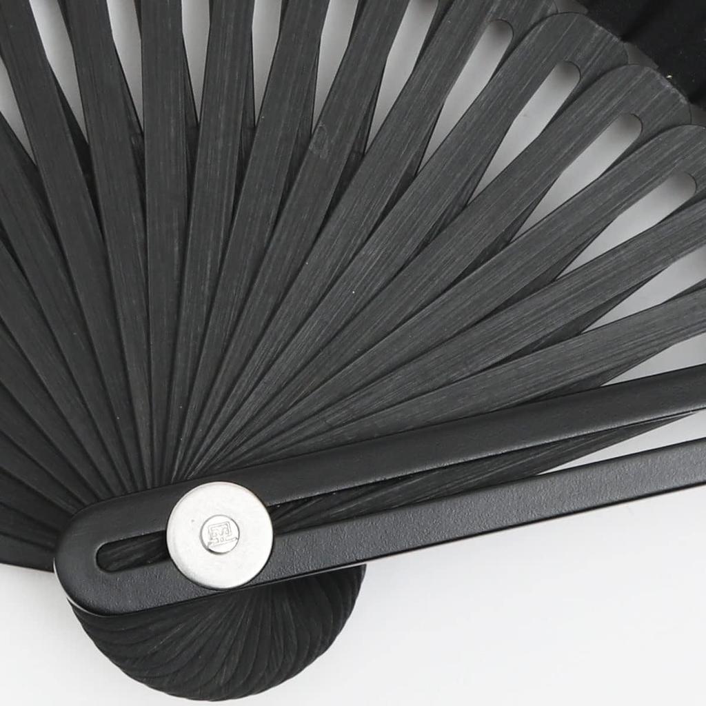Kimono Summer Fan with Paper Fashion Craft [Asakusa Market] Box, Tablet, Women's Gift, Fan, (Black)