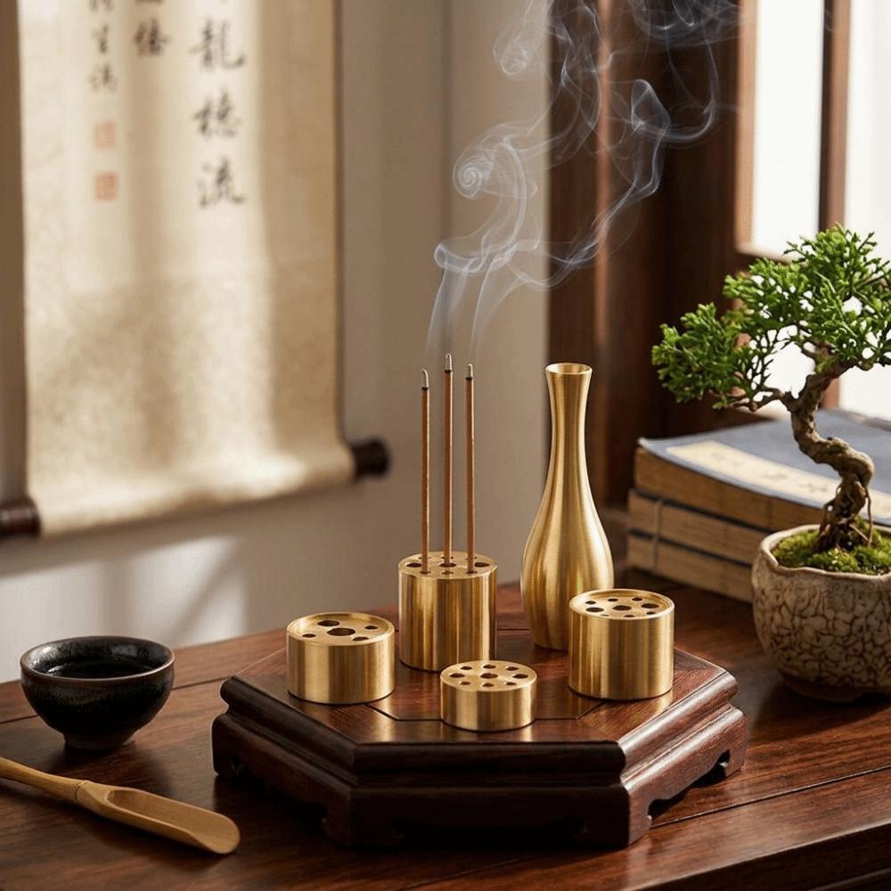 Compact Incense Burner Vintage Fragrance Incense Stick Plate Incense Holder Study Office