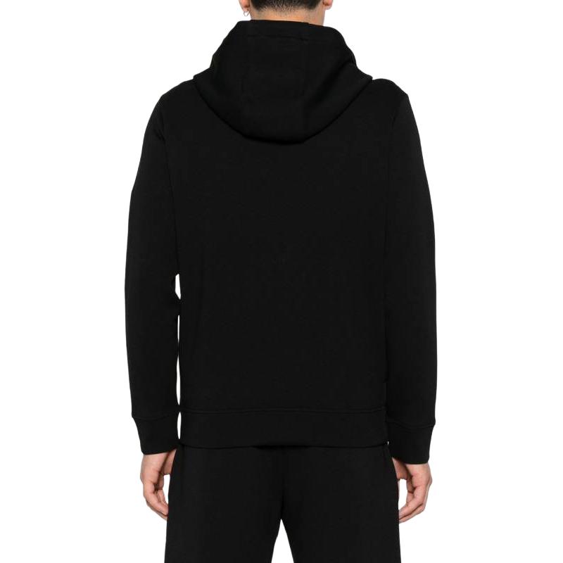 EMPORIO ARMANI Logo Embroidered Zipped Drawstring Hoodie 8N1ML6-1JHSZ-UC001