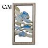 Nautical Bathroom Decor Decorative Fish Sign, Wooden Hollow Ocean Themed Wall Art, with Adhesive for Walls Tape No Drill Living Room Bedroom