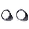 2Pcs Carbon Fiber Look Car Door Stereo Speaker Cover Trim For Ford Mustang 15-18