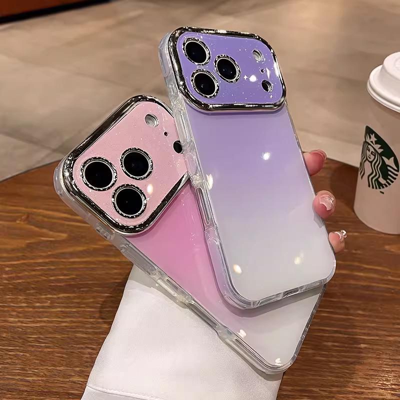 Совместимый с Apple iPhone 17 Pro Max Защитный чехол-градиент с блестками iPhone 16 Большое окно 15 Гелевый чехол
