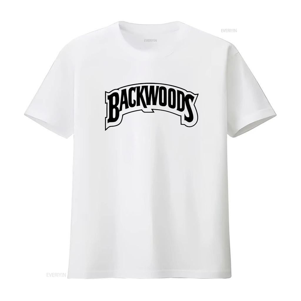 BACKWOODS Футболка винтажная Стильная стирка Топ для повседневной носки уличный стиль графический Эластичный Повседневный Универсальный Удобный