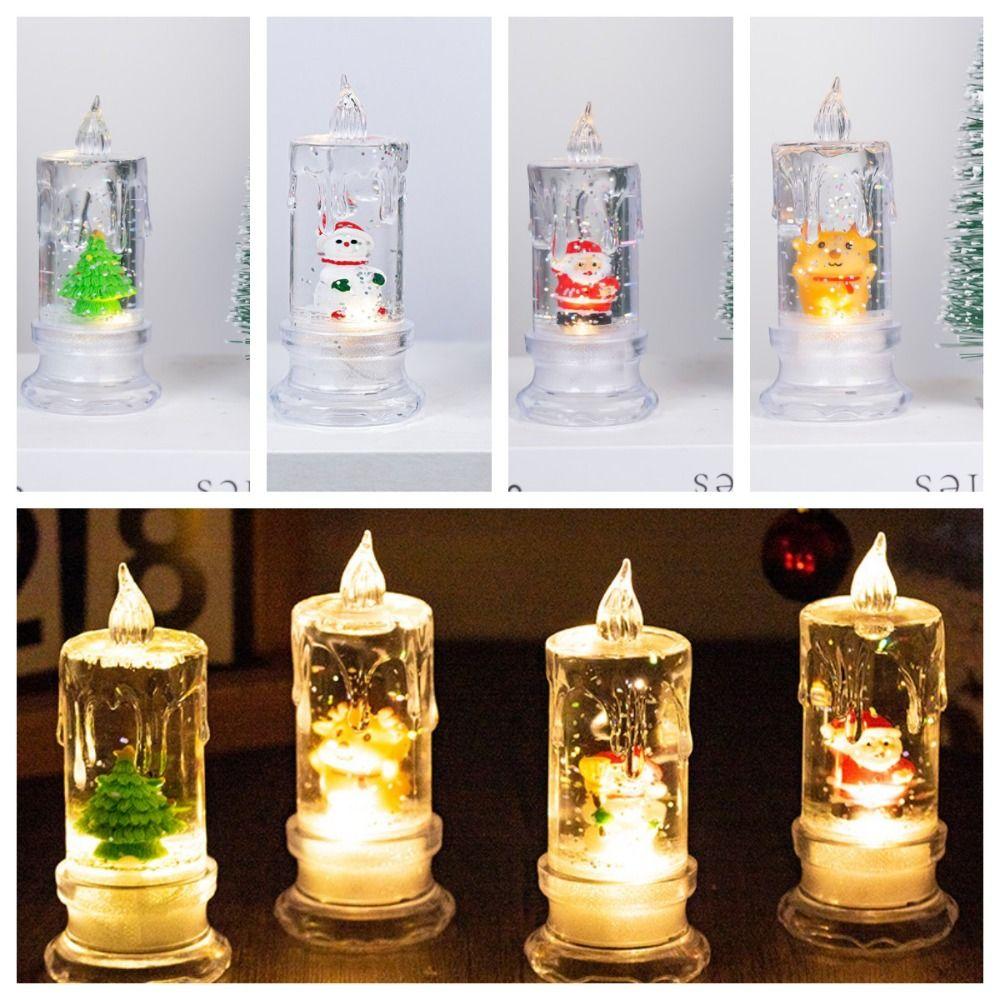 Waterproof Christmas Candle Lamp Simulation Transparent Tears Light Christmas Ornaments