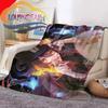 Adventure Game Genshin Impact Cartoon Flannel Blanket Cozy Bed  Lightweight Soft Throw  Sofa Quilt for All Seasons