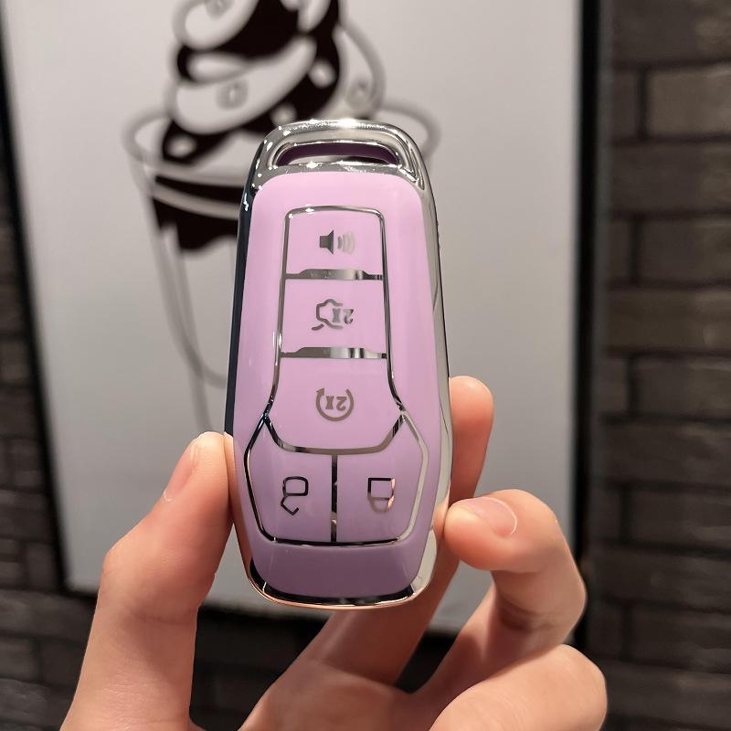 Чехол-брелок из мягкого ТПУ, чехол для автомобильного ключа, чехол-брелок для Ford Fusion Mondeo Mustang F-150 Explorer Edge 2015 2016 2017 2018, аксессуары